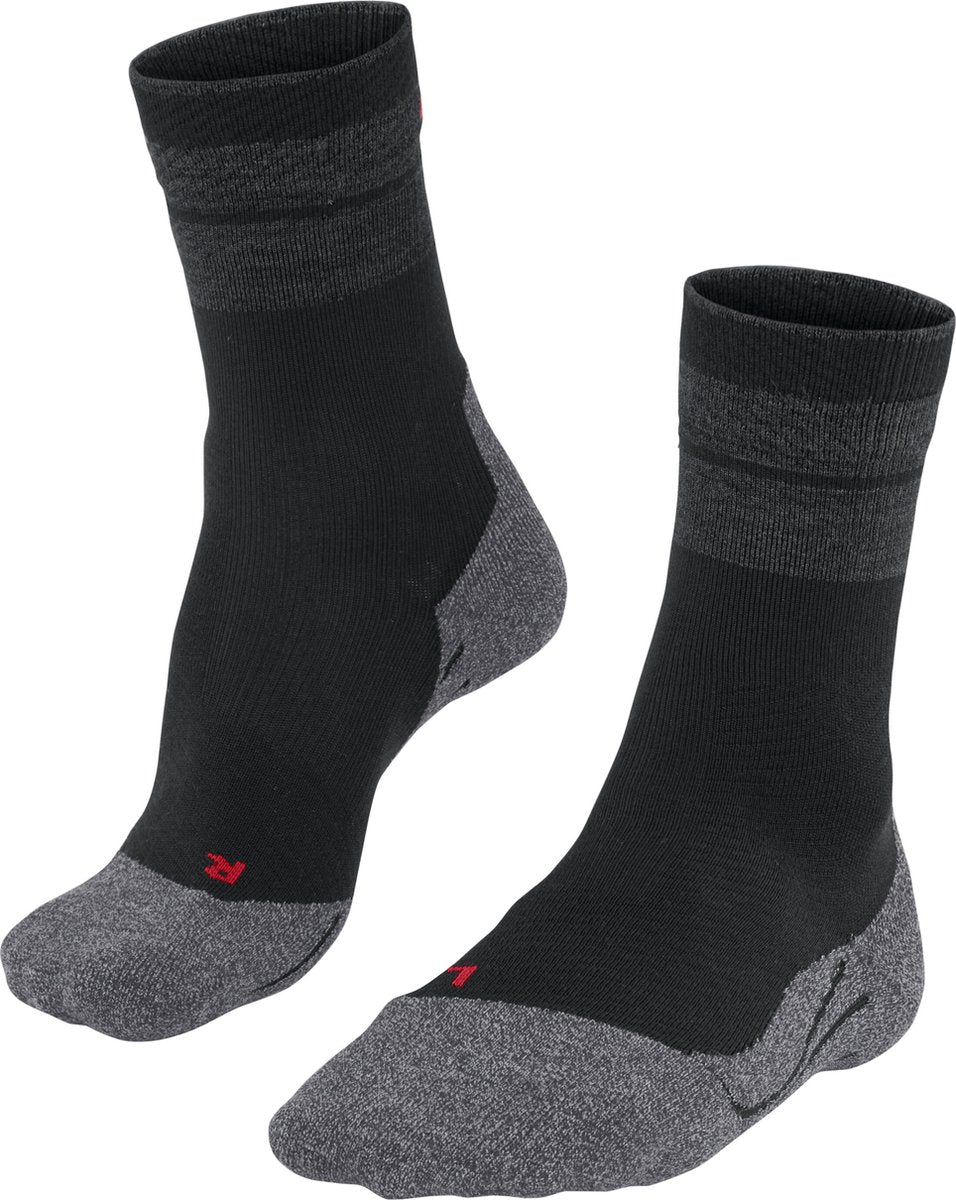 Falke TK Stabilisierende Anti-Blasen Wandersocken aus dickem Woll-Funktionsmaterial Damen Schwarz - Größe 39-40