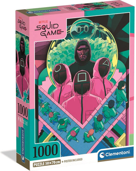 Clementoni – Puzzle – 1000 Teile – Tintenfisch-Spiel 2 – Puzzle für Erwachsene