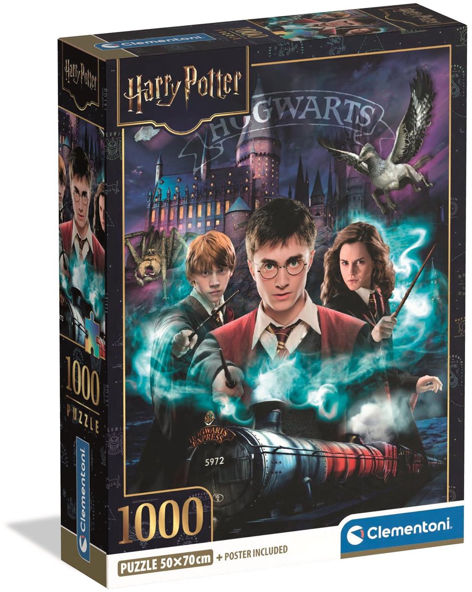 Clementoni – Puzzle – 1000 Teile – Harry Potter – kompakte Box