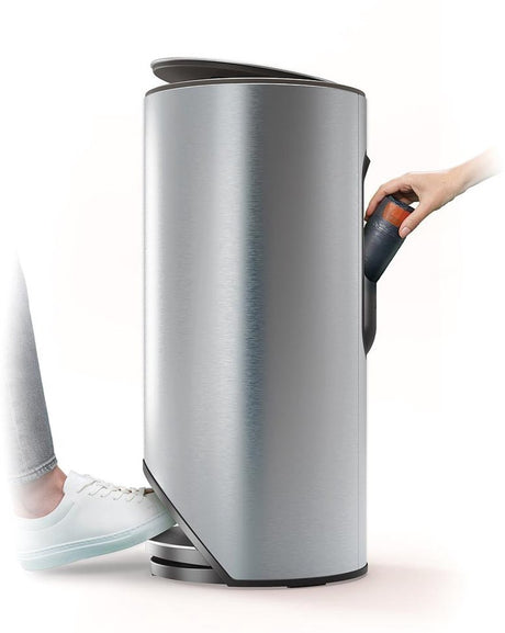 Joseph Joseph Arc 30 Liter schmaler Treteimer mit Innenbeutel – Edelstahl