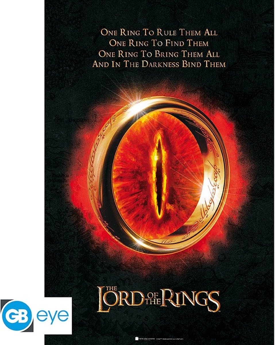Abystyle Poster Herr der Ringe – der eine Ring 61x91,5cm