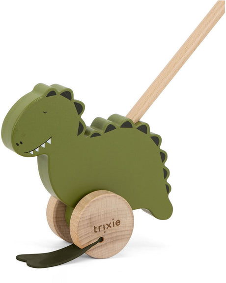 Trixie Schiebestock aus Holz - mr. Dino - Kinderspielzeug - ab 1,5 Jahren - für Jungen und Mädchen - FSC