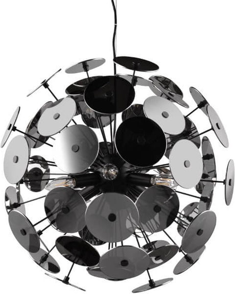 Trio Discalgo - Hängelampe - Schwarz matt - Plexiglas in Rauchfarbe - exkl. 6x e14 4w