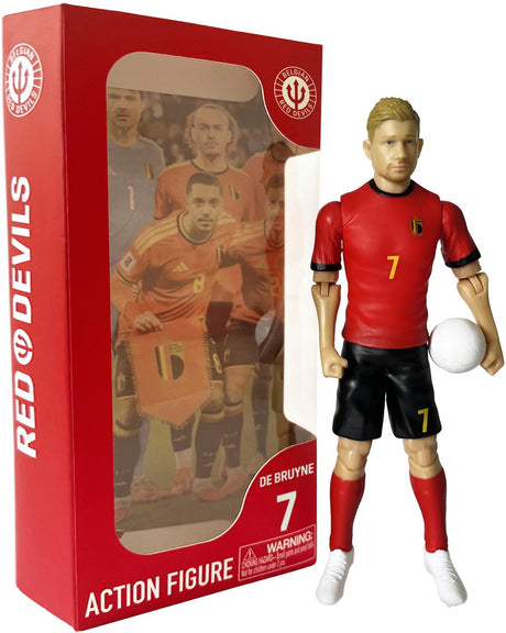 Megableu Actionfigur Red Devils – Kevin de Bruyne – Fußballpuppe mit beweglichen Gliedmaßen – offizielles Merchandise