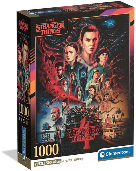Clementoni – Puzzle – 1000 Teile – Stranger Things Staffel 4 – Puzzle für Erwachsene
