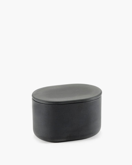 Serax - bertrand lejoly - cose - ovaal potje met deksel l - grijs - h 6,5cm