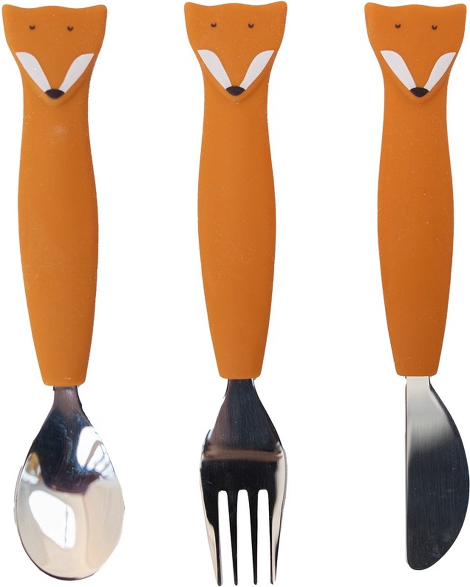 Trixie Silicone Dining Set - MR. Fox, 3st.