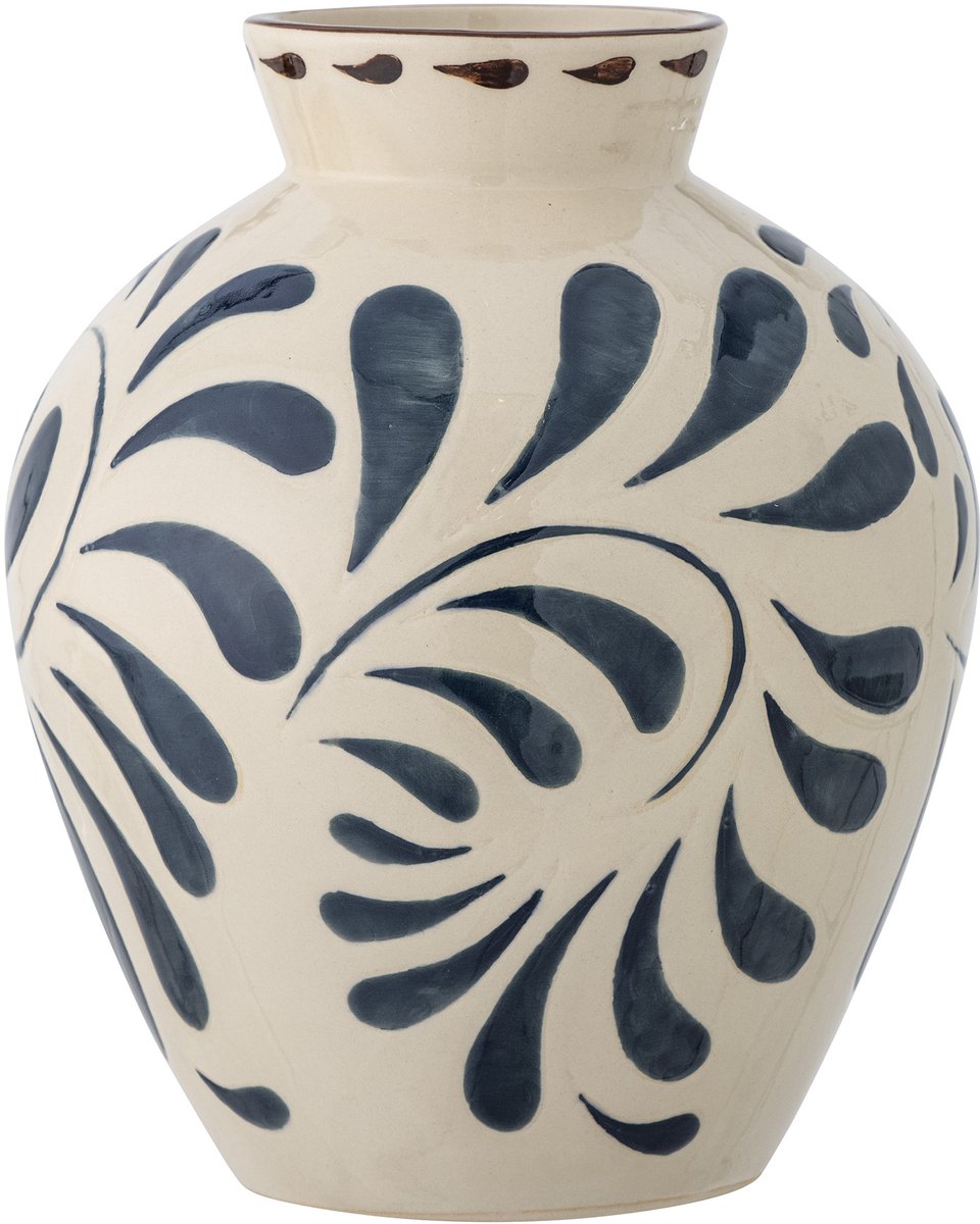 Bloomingville Heikki Vase – Blau – Steingut
