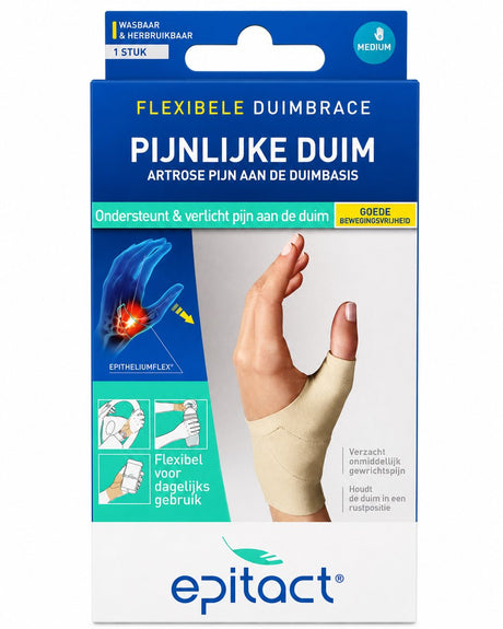 Epitact Daumenorthese Tag rechts Größe M – Daumenorthese bei Daumenarthrose und Rhizarthrose – flexible Stütze – waschbar – 1 Stück