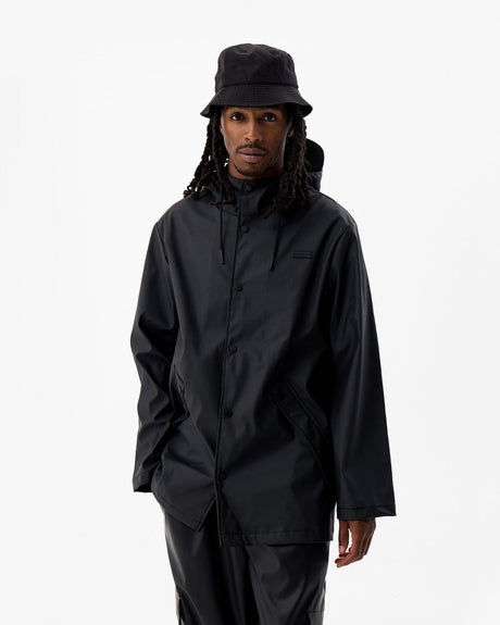 Hunter PU-Regenmantel Unisex-Regenmantel – Schwarz