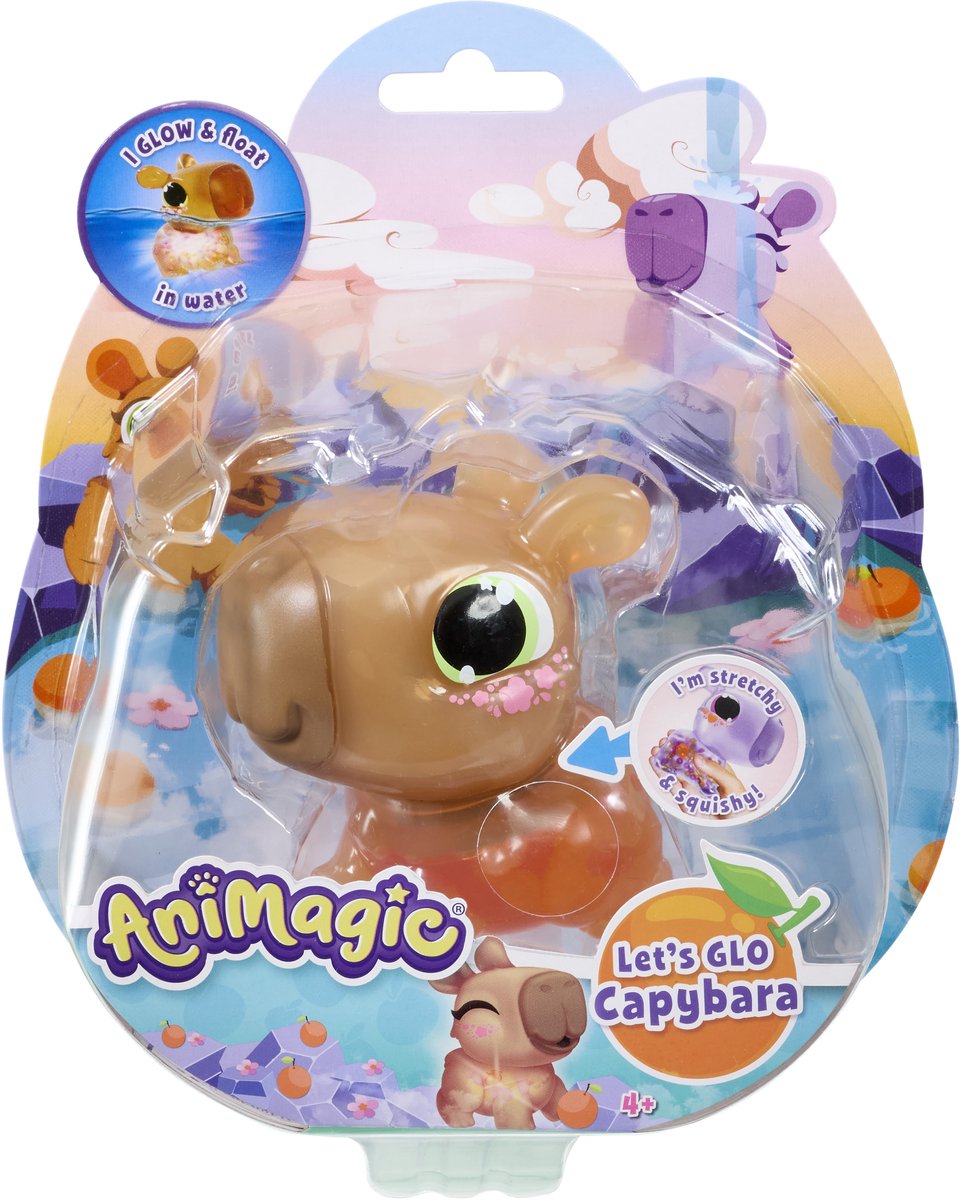 Goliath animagic let's glo capybara brown - speelfiguur - lichtgevende capybara