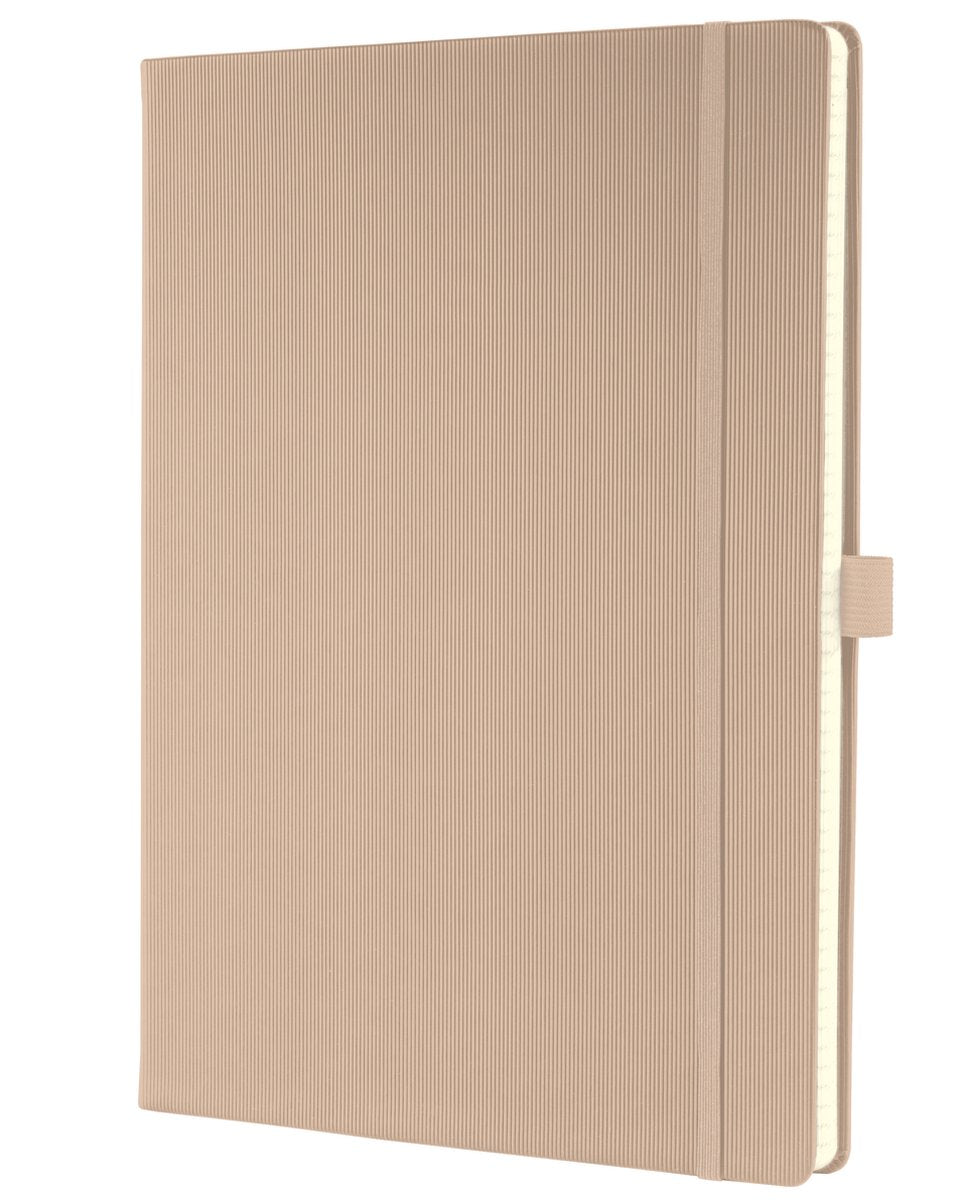 Sigel Notizbuch – Conceptum Pure – A4 – Beige – Hardcover – 194 Seiten – 80 Gramm – Linie – Si-Co641