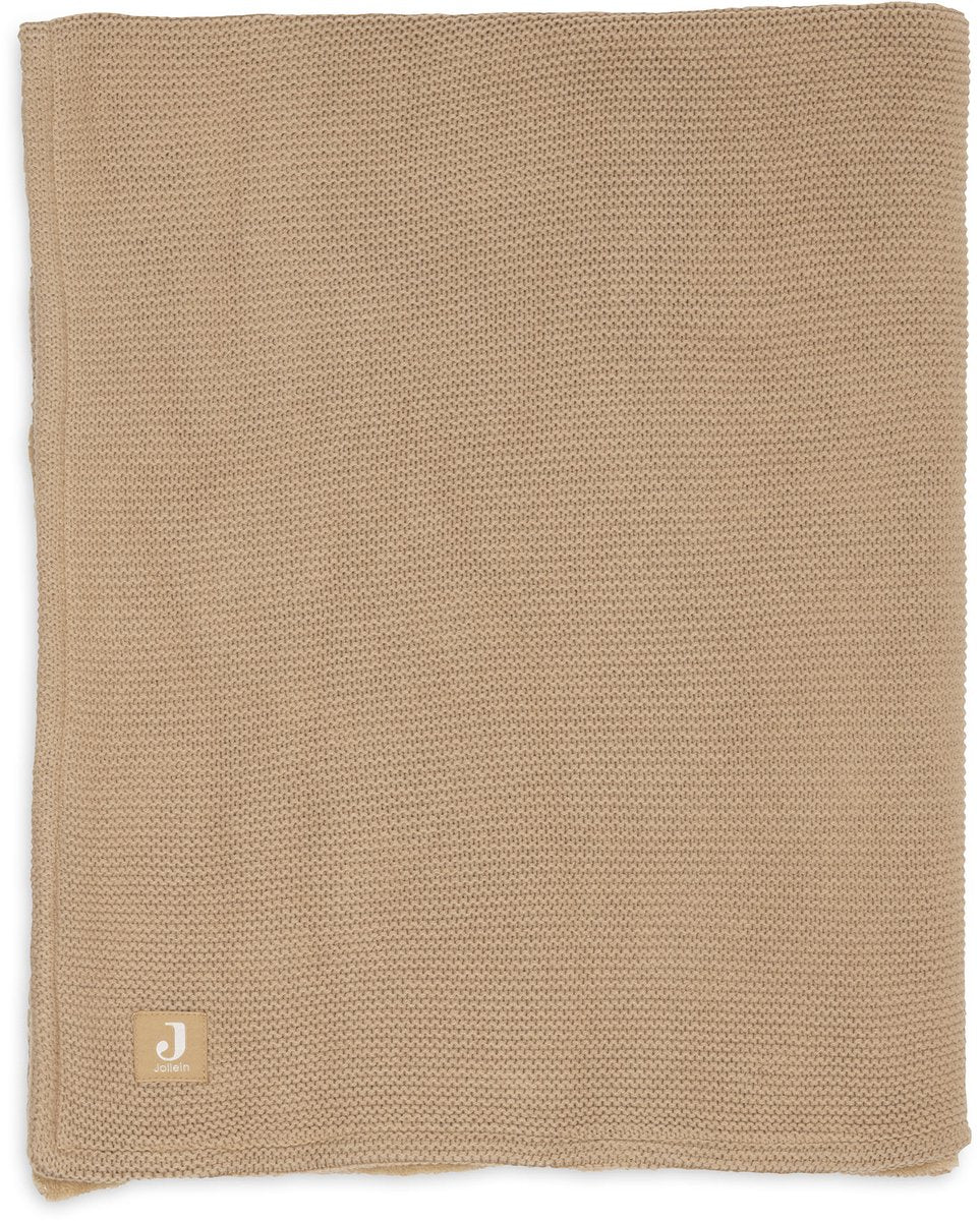 Jollein baby deken ledikant 100x150cm basic knit hazel fleece