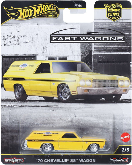 Hot Wheels 70 Chevelle SS Wagon, Auto, 3 Jahre, Metall, gelb