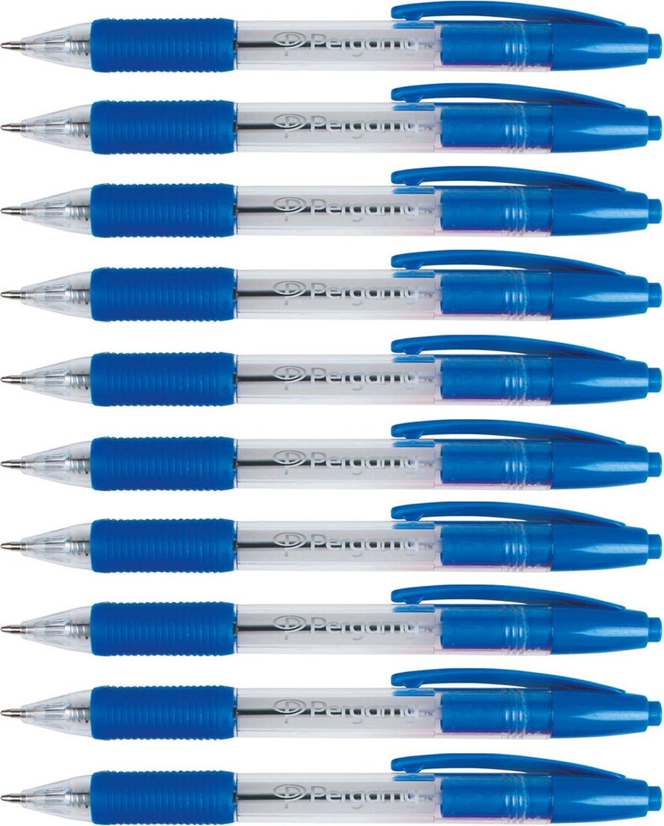 Pergamy Kugelschreiber blau 10 Stk