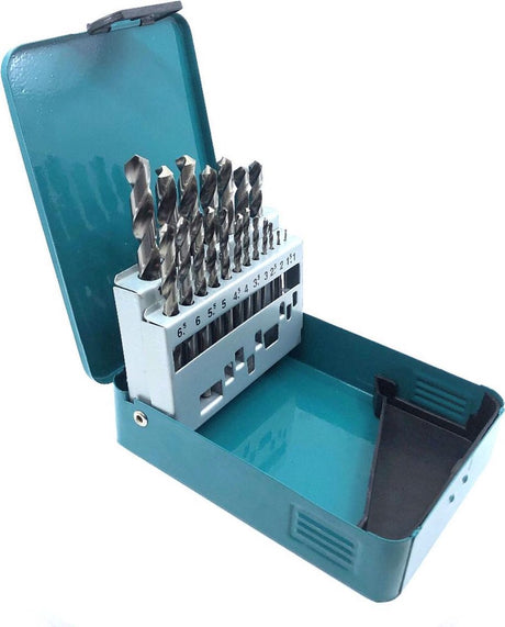 19-teiliges Metallbohrer-Set von Makita D54025 HSS-G DIN338