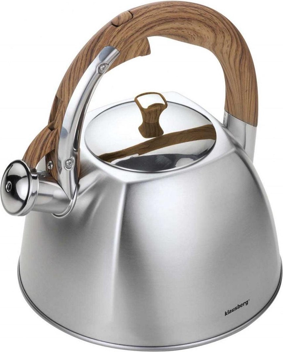 Klausberg kb-7193 Pfeifkessel – 3 l – Edelstahl – alle Wärmequellen