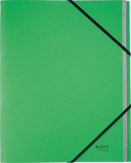 Leitz recycle sorteermap a4 - met 12 vakken - 100% gerecycled post-consumer karton - groen