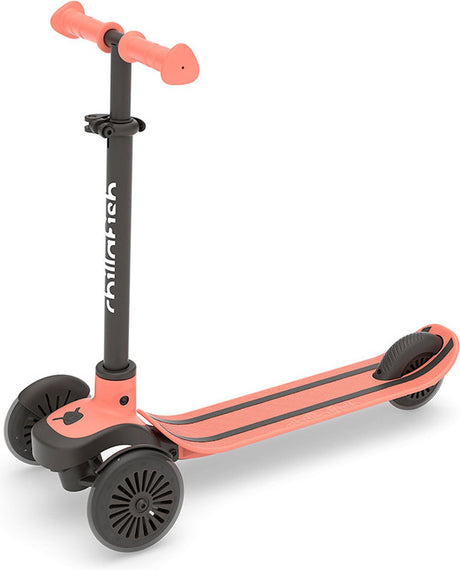 Chillafish Kinderroller 3 Jahre mit drei Rädern – Pink – leichter Roller für Mädchen mit abnehmbarem Lenker und Fußbremse – höhenverstellbar – zum Lenken geneigt – extra Griffe – Modell Scotti