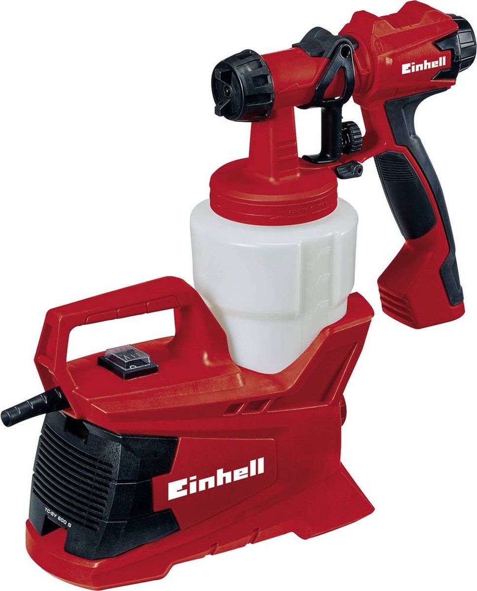 Einhell Elektro-Farbspritzgerät TC-SY 600 S – 600 W – 800 ml – für Lacke, Lasuren und Innenwandfarben