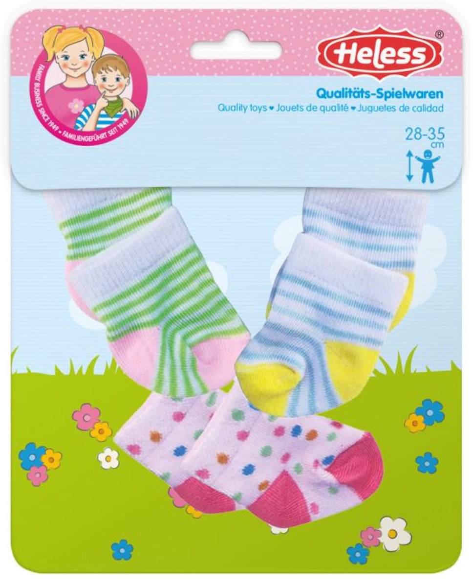 Heless Puppensocken 3 Paar, 28-35 cm