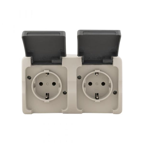 AC Socket 2 x vanntett