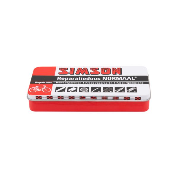 Simson repair box Normally 8 x 6 cm aluminum red 10-piece