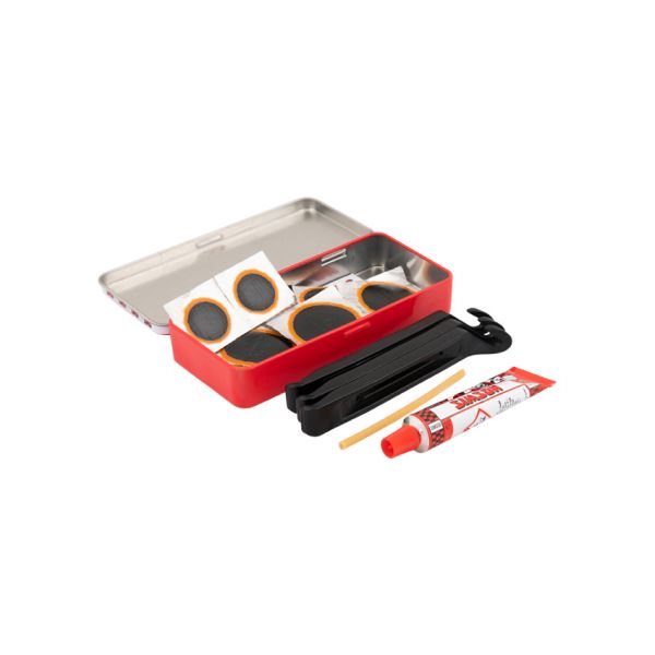 Simson repair box Normally 8 x 6 cm aluminum red 10-piece