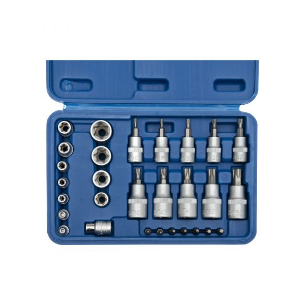 Torx-Stecknuss und Bit-Satz 1 4 +3 8 *