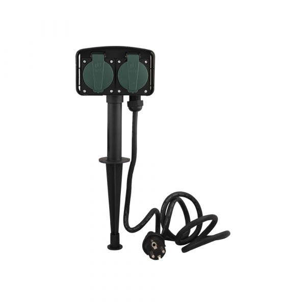 AC Garden Socket med spyd, 1,5 moh.