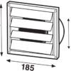 Braten mit Lamellen Edelstahl 185x185 mm 125 mm