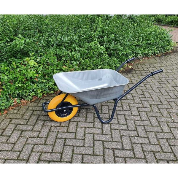 Schubkarre, verzinkter Behälter, auslaufsicher, 85 Liter