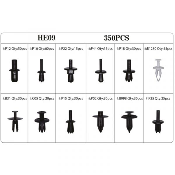 TopGear TopGear Interior Fixing clips ASD. 350-piece