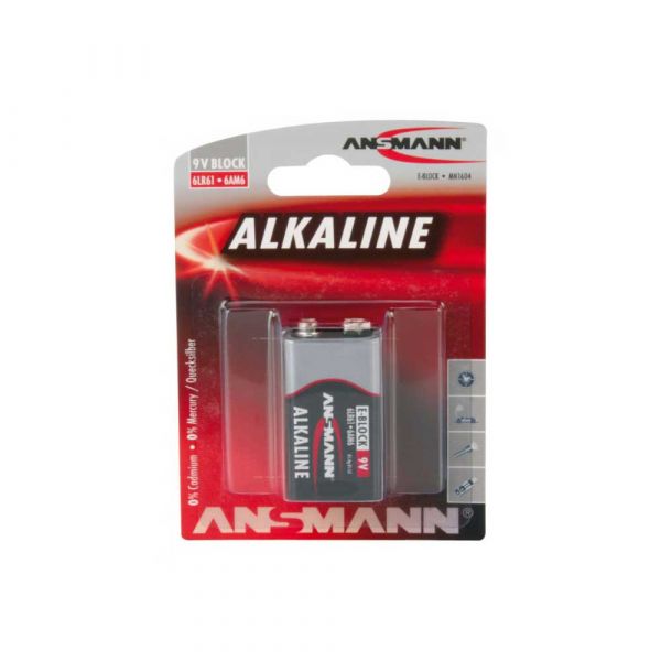 Alkalibatterie 9 Volt.
