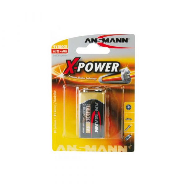X-Power-Alkalibatterie 9 Volt.