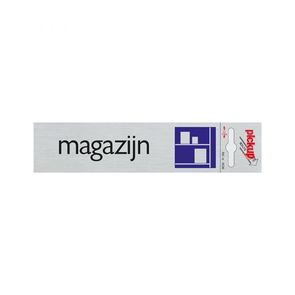 Lagerschild aus Aluminium - 165x44 mm selbstklebend.