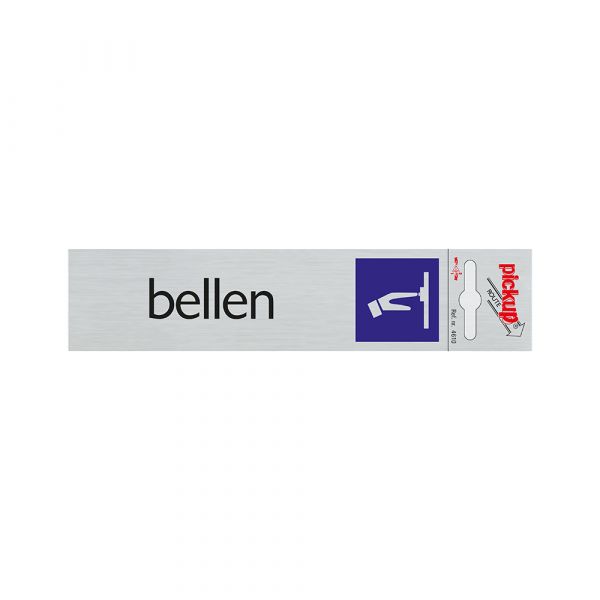 Aluminium-Luftpolsterschild – 165 x 44 mm, selbstklebend.