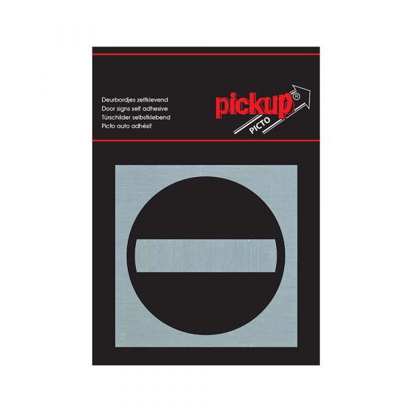 Aluminium-Eintrittsverbotsschild - 80x80 mm selbstklebend.