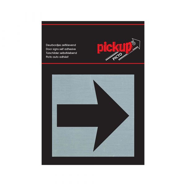 Aluminium-Pfeilschild - 80x80 mm selbstklebend.