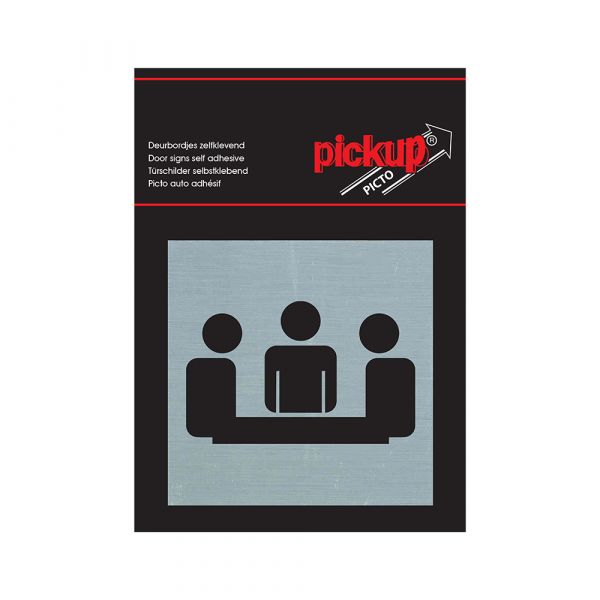 Aluminium-Besprechungsraumschild – 80 x 80 mm selbstklebend.
