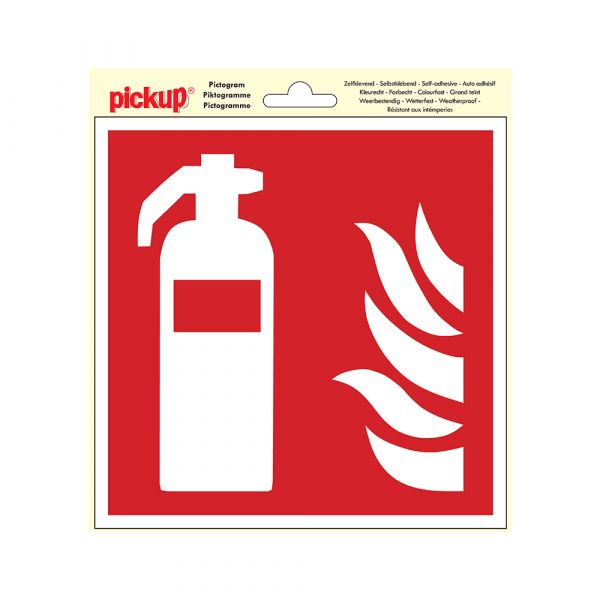 Aufkleber für Feuerlöscher – 200 x 200 mm.