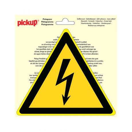 Aufkleber „Gefährliche elektrische Spannung“ – 200 mm Dreieck.