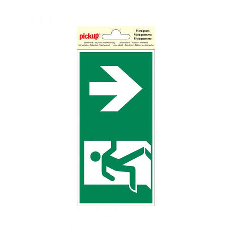 Notausgangsaufkleber nach unten – 100 x 200 mm.