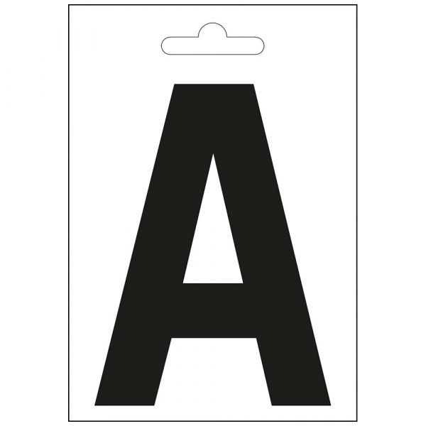 Nautischer Buchstabe a schwarz 100 mm.