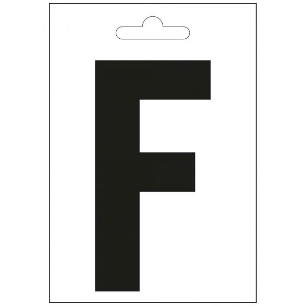 Nautischer Buchstabe f schwarz 100 mm.