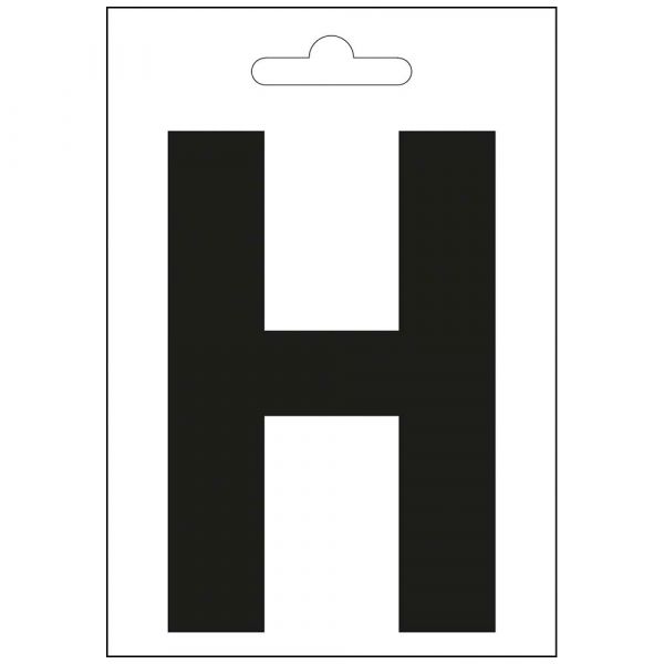 Nautischer Buchstabe h schwarz 100 mm.