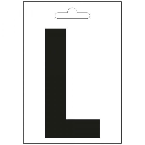 Nautischer Buchstabe l schwarz 100 mm.