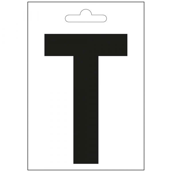 Nautischer Buchstabe t schwarz 100 mm.