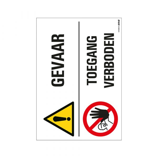 Schild „Zugangsgefahr verboten“ – 230 x 330 mm.