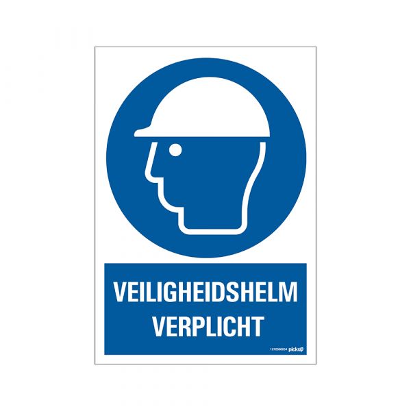 Schild mit Helmpflicht – 230 x 330 mm.